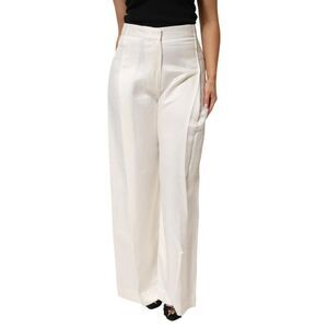 Brian Dales Wide Leg HighWaisted Pants Women White Jeans & Pants